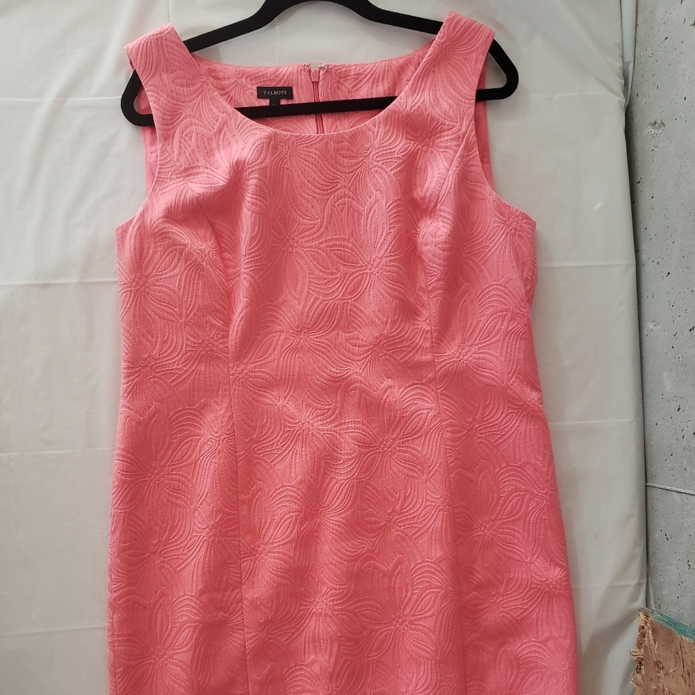Talbots sleeveless shift dress knee length SZ 14 - Picture 1 of 3